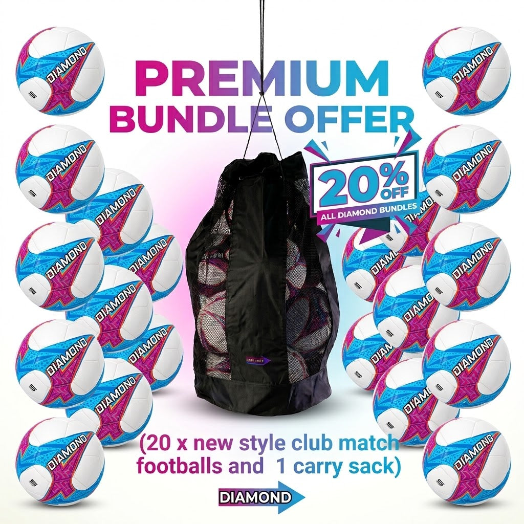 Club Match Football Bundle (20x Footballs 1x Carry bag) - Save 20%