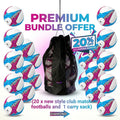 Club Match Football Bundle (20x Footballs 1x Carry bag) - Save 20%
