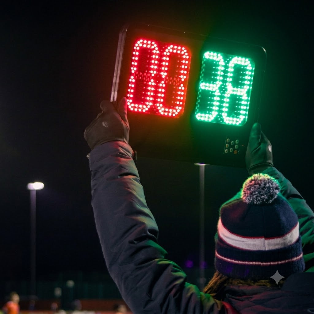Double Sided Electronic Football Substitution Board