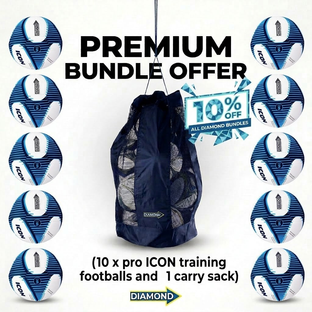Icon Training Footballs Bundle (10x Footballs 1x Carry Bag) - Save 10%