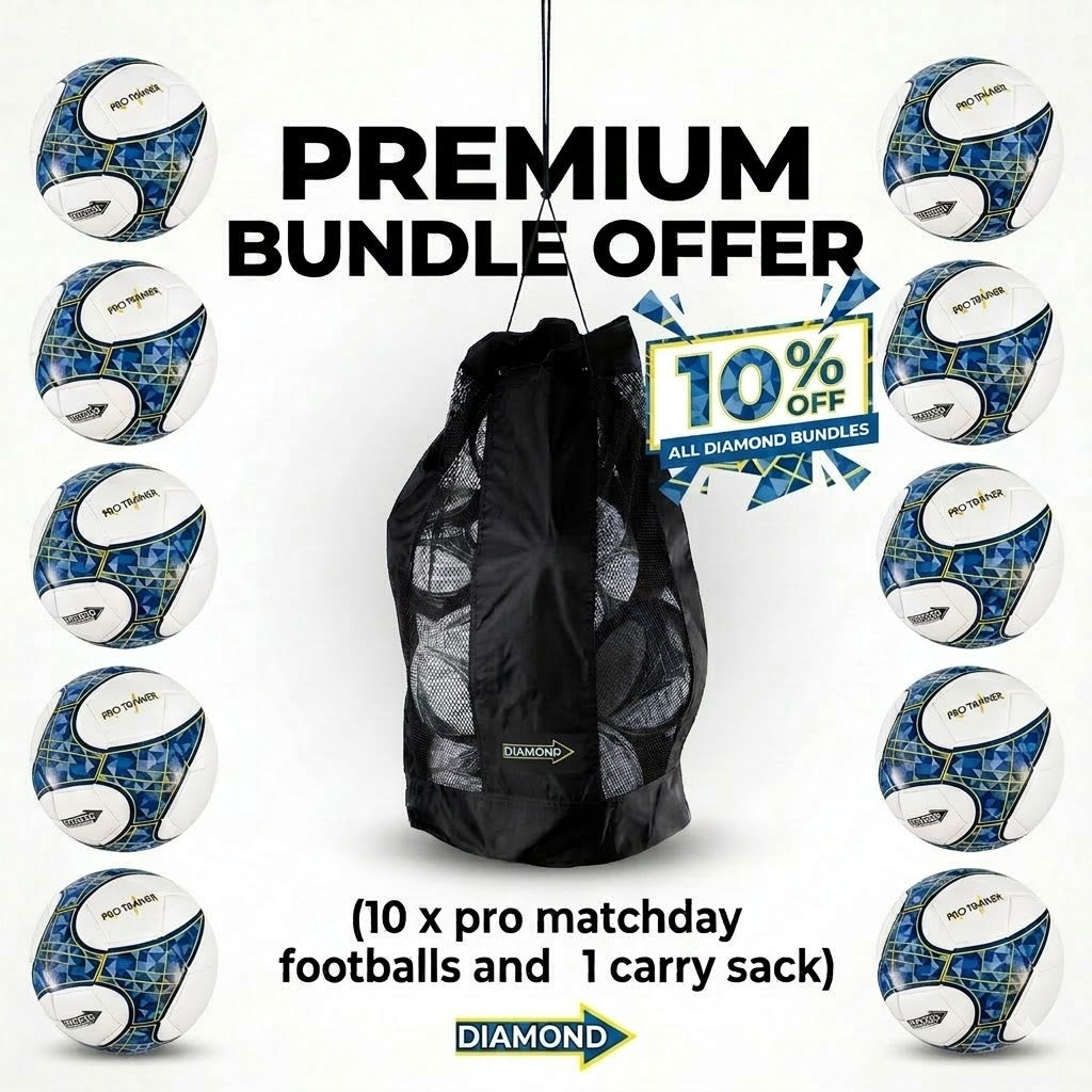 Pro Training Ball Bundle (10x Footballs 1x Carry Bag)- Save 10%