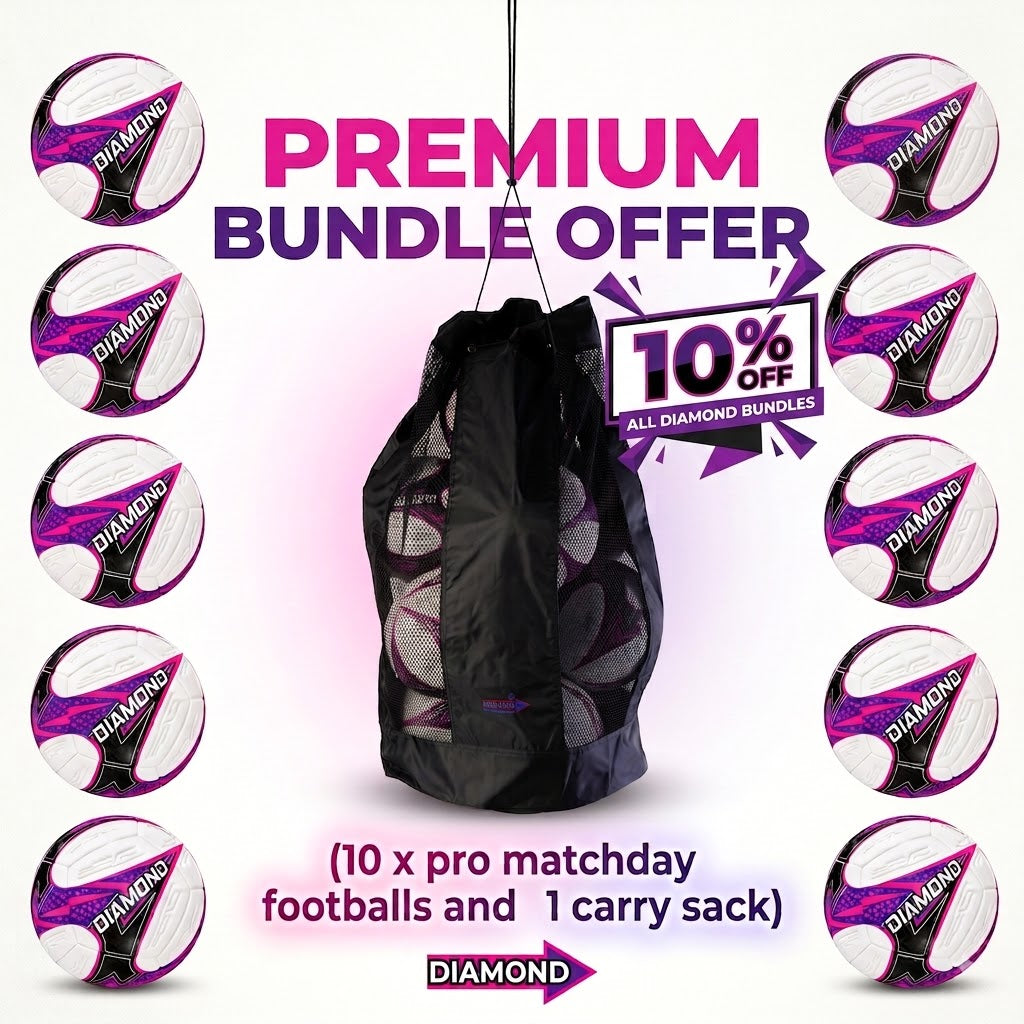 Pro Match Football Bundle (10x Footballs 1x Carry Bag)- Save 10%