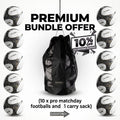 Pro Training Ball Bundle (10x Footballs 1x Carry Bag)- Save 10%