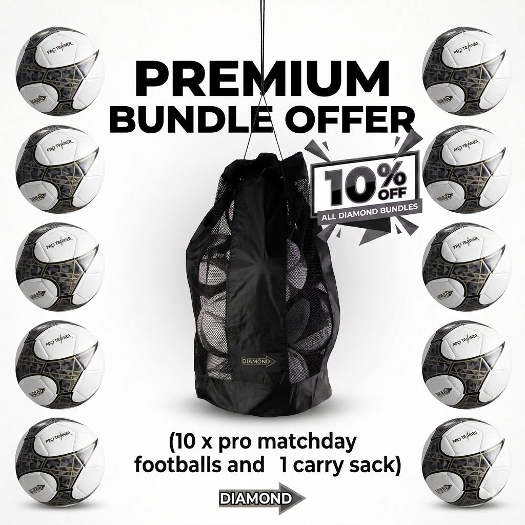 Pro Training Ball Bundle (10x Footballs 1x Carry Bag)- Save 10%