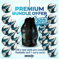 Pro Coach Football Bundle (20x Footballs 1x Carry Bag) - Save 20%