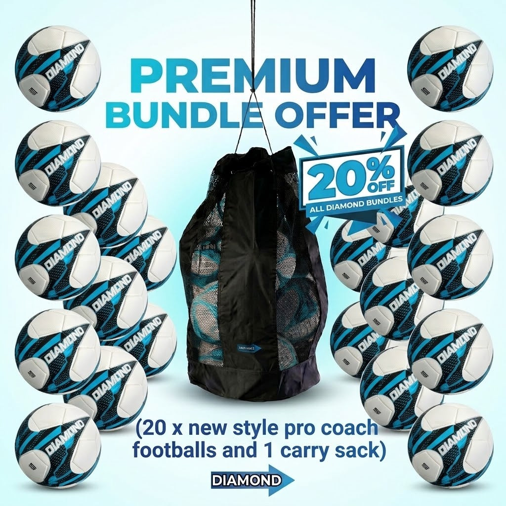 Pro Coach Football Bundle (20x Footballs 1x Carry Bag) - Save 20%