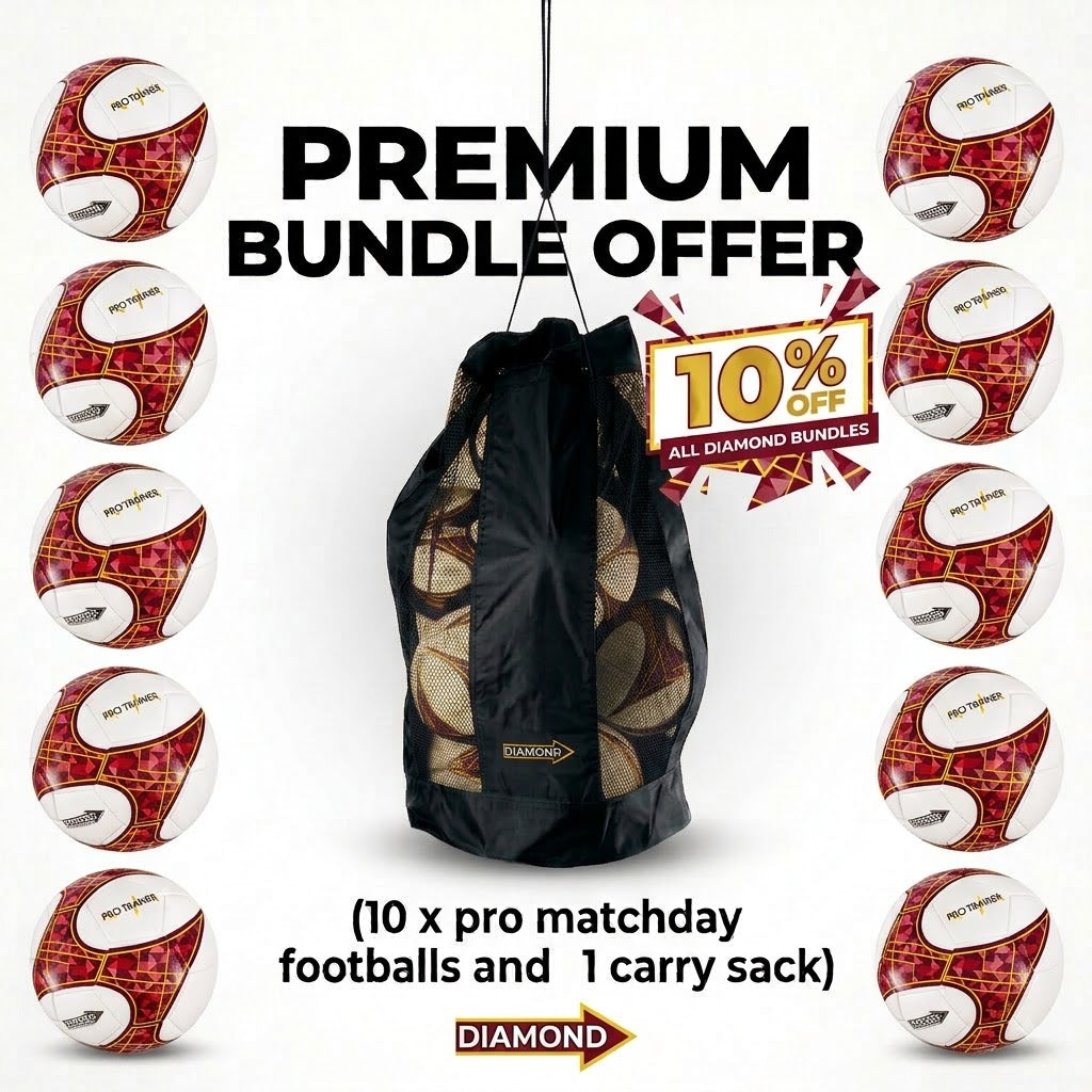 Pro Training Ball Bundle (10x Footballs 1x Carry Bag)- Save 10%