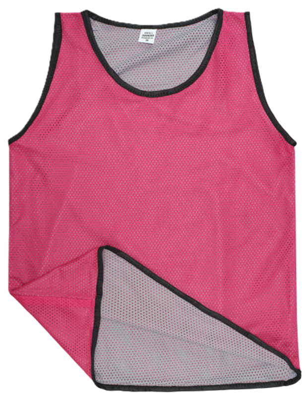 Silver/Pink Reversible Mesh Football Training Bibs – Pack of 10 (S/M/L)